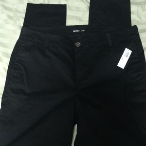 Old Navy black skinny khakis (long)